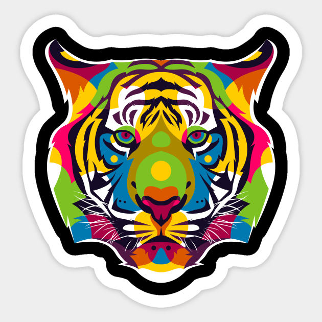 The King Tiger Sticker by wpaprint